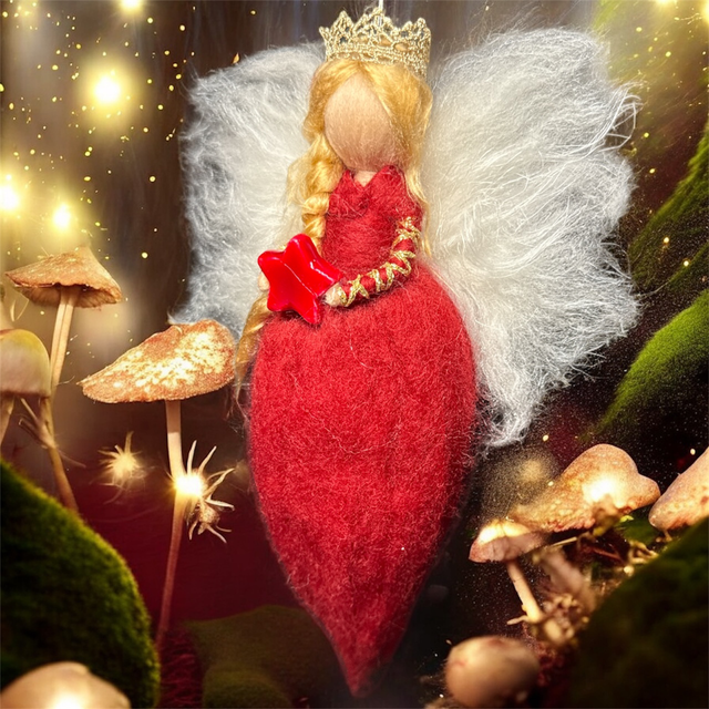 Engel, Rød med Stjerne og Guldkrone