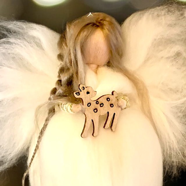 Juleengel, Hvid med Bambi