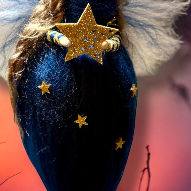 Uldengel, blå med Stjerner