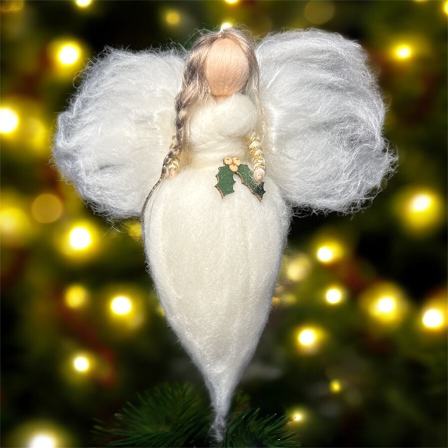 Juleengel, Hvid med Mistelten