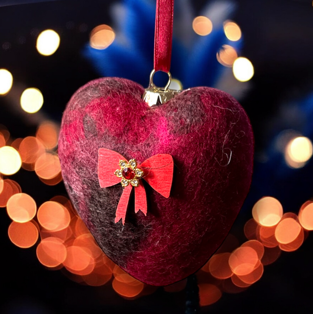 Julehjerte med Sløjfe