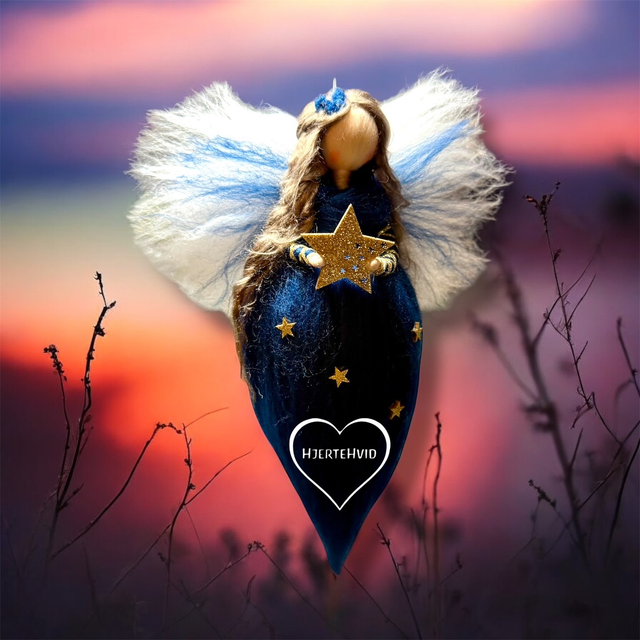 Uldengel, blå med Stjerner