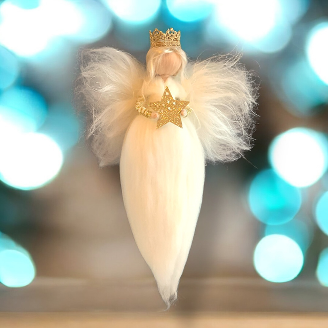 Uldengel, Hvid med Krone og Stjerne