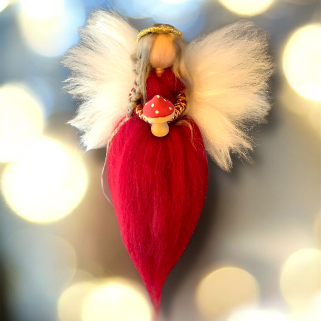 Engel, Rød med Fluesvamp og Glorie