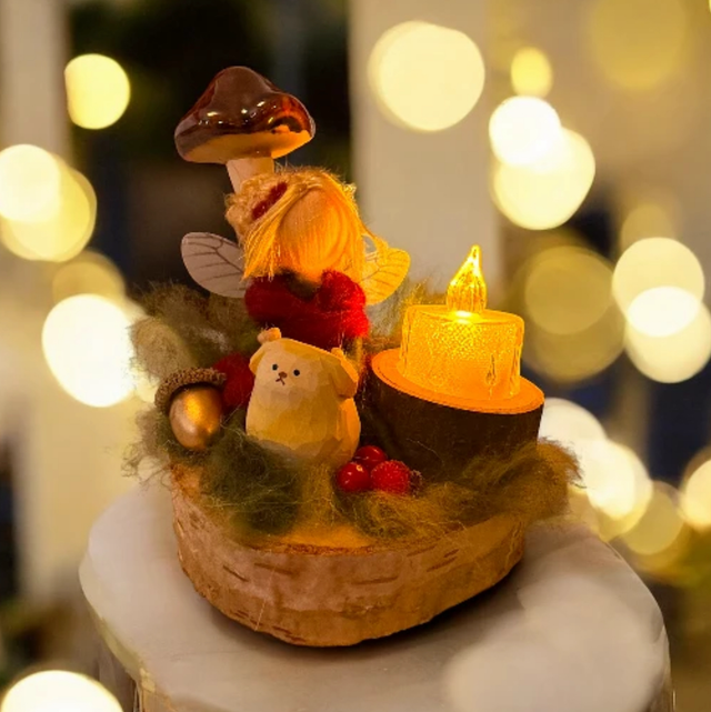 Juledekoration -  Julefe med hund