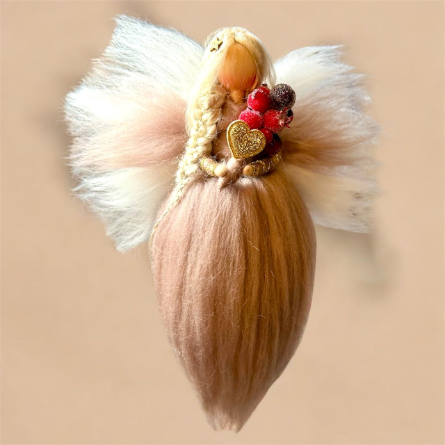 Juleengel, Lerfarvet med Julebuket