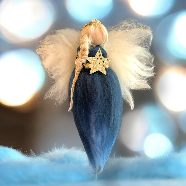 Uldengel, blå med Stjerne og Stjernebånd