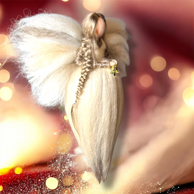 Uldengel, Beige og brun med klokke