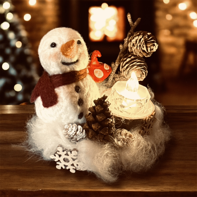 Juledekoration -  Snemandens vinterhygge