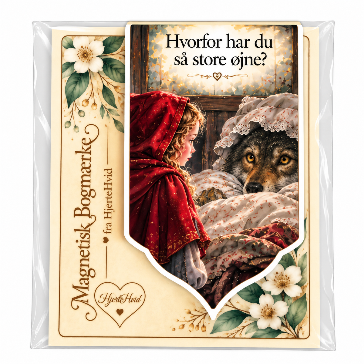 Rødhætte magnetisk bogmærke fra HjerteHvid inspireret af det klassiske eventyr
